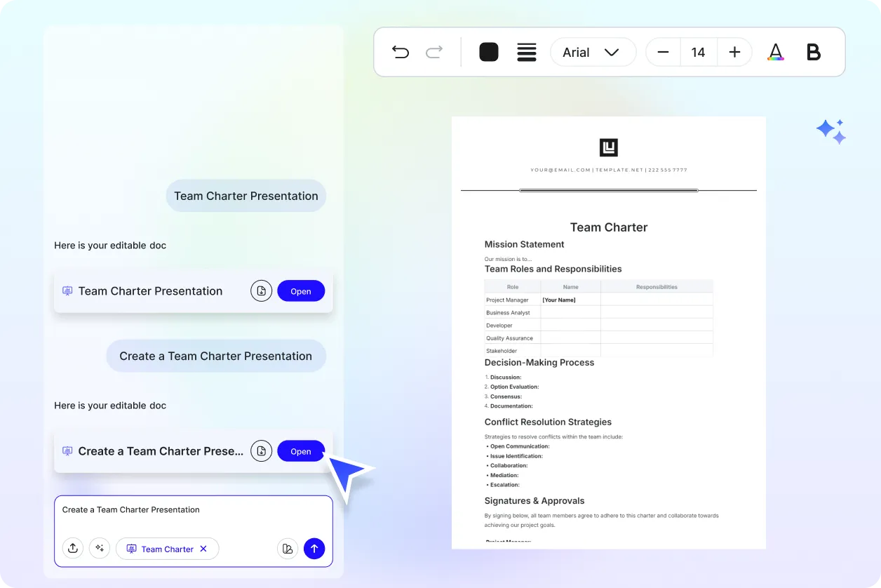 Free AI Team Charter Presentation Generator, Free AI Presentation Maker Online [ No Signup ]